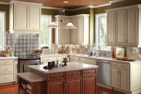 Lovely Kitchen Design With Armstrong Cabinets Plus White Countertop Plus Pretty Pendant L Kitchen Cabinets Brands Semi Custom Kitchen Cabinets Kitchen Cabinets