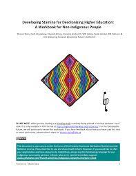 Pdf) Developing Stamina For Decolonizing Higher Education: A Workbook For  Non-Indigenous People