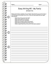 Essay Writing My Family 5th Grade Essay Writing Worksheet Free Writing Prompts Writing Worksheets Essay Writing