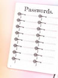 Password Log Bullet Journal Printable Password Keeper Planner Insert A5 Pdf Bullet Journal Ideas Pages Bullet Journal Printables Bullet Journal Books