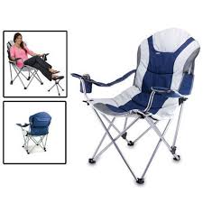 3 Point Reclining Camp Chair With Footrest Camping Chairs Chair Butterfly Chair