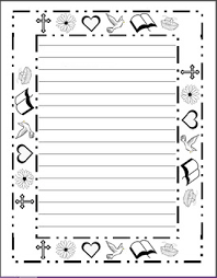 Printable lined paper with border. Decorative Religious Border Writing Paper Lined Unlined Word Pdf 20 Styles