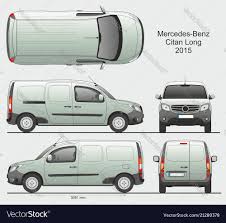 Mercedes Citan 2015 L2 Cargo Van Detailed Template For Design And Production Of Vehicle Wraps Scale 1 To 10 Download A Free Preview Or Hig Cargo Van Cargo Van
