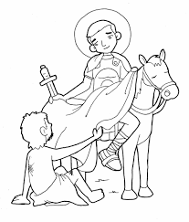 Saint Martin Catholic Coloring Page Feast Day Is November 11 St Martin Ausmalbild Ausmalen Ausmalbilder