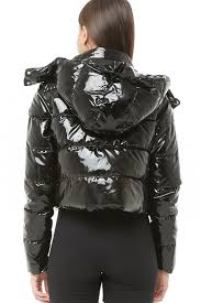 Faux Patent Leather Puffer Jacket Shiny Jacket Puffer Jacket Women Jackets For Women
