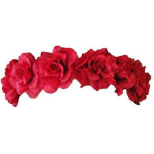 Red Flower Crown Transparent Via Polyvore Featuring Accessories
