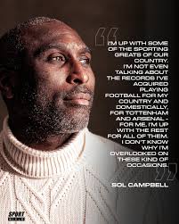 Sol Campbell believes he is long overdue a knighthood for his services to  football in this country 👑