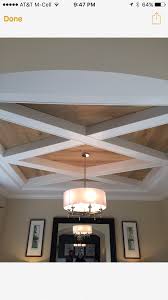 Wood And Painted Custom Coffered Ceiling Detail Home Ceiling Coffered Ceiling Dining Room Ceiling