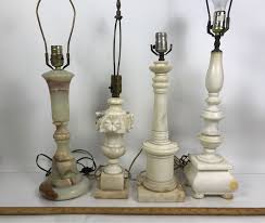 730 x 1500 jpeg 194 кб. 4 Vintage Alabaster And Marble Table Lamps Some May Need Rewiring