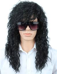 It's hard to miss anyone in the '80s forms of entertainment without this style, especially high school movies and tv shows. Buy Sotica Man S Rocky Star Curly Wigs 70s 80s Men Heat Resistant Super Soft Synthetic Hair Metal Rocker Mullet Wig Black Online In Turkey B07whh5wxx