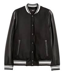 Black And White Varsity Jacket Mens Padded Baseball Jacket Black White Men H M Us Celebrities Leather Jacket Casual Leather Jacket Varsity Jacket Men
