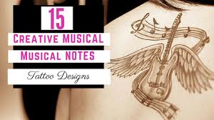 This musical tattoo design in a kind of a wave looks simply rocking. 15 Creative Musical Notes Tattoo Designs Amazing Tattoo Ideas