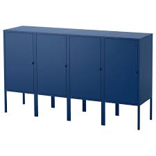 Lixhult Combinaison De Rangement Bleu Fonce 140x82 Cm Ikea Meuble Rangement Ikea Lixhult Meuble Bas Rangement
