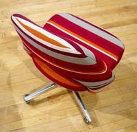 Amazing gallery of interior design and decorating ideas of grey striped desk chair in bedrooms, living rooms, dens/libraries/offices, girl's rooms, kitchens, boy's rooms by elite interior designers. Vintage Knoll Eero Saarinen Office Desk Chair W New Fabric Mid Century Mod Mcm Sweet Modern Midcentury Modern Office Chairs For Sale Sweet Modern Akron Oh