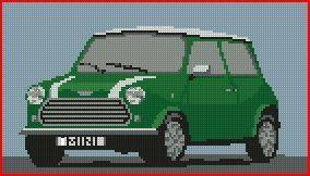 Classic Mini Cooper Green Cross Stitch Kit 10 X 5 7 7108192405870 Ebay Cross Stitch Mini Cooper Cross Stitch Kit
