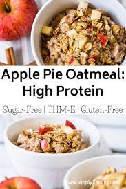 This Creamy Apple Pie Oatmeal Recipe Features The Flavors Of Apple Pie And Packs Some Apple Pie Oatmeal Healthy Recipes Easy Snacks Healthy Apple Pie Oatmeal