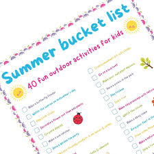 Salt in the air, sand in my hair. Kids Outdoor Activities Free Printable Summer Bucket List Ideas Growing Family