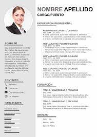 Curriculum vitae 2018 como hacer un buen curriculum plantillas cv. Exemplo De Curriculum Vitae Em Espanhol Cv Pronto Em Word