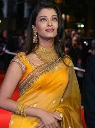 Aishwarya Rai In Yellow Saree Indian Celebrities Aishwarya Rai Cannes Fashion