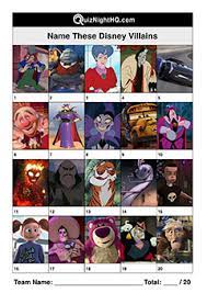Also, see if you ca. Disney Characters 009 Villains Quiznighthq