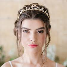 Celestial star bridal tiara. Feminine, delicate crown of stars.