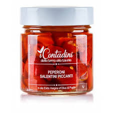 Peperoncini sott'olio artigianali artimondo, di alta qualità, garantiti e selezionati per te tra i migliori artigiani italiani. Peperoni Salentini Piccanti Sott Olio I Contadini Salento Shop