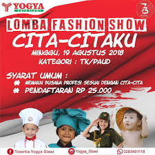 Gaya fashion show anak laki laki youtube 16 09 2019 fimela com jakarta tahun ini menjadi tahun kedua victoria beckham hadir di london fashion week sebagai salah satu desainer yang memamerkan rancangan busananya pada pertunjukkan kali victoria beckham kembali didukung oleh. Jateng Live Event Event Tegal Lomba Fashion Show