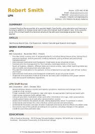 Lpn Resume Samples Qwikresume