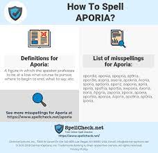 El término aporía (del griego ἀπορία, dificultad para el paso), a veces escrito como aporima, hace referencia a los razonamientos en los cuales surgen contradicciones o paradojas irresolubles; How To Spell Aporia And How To Misspell It Too Spellcheck Net