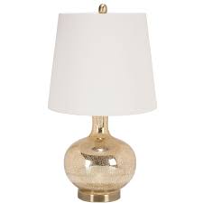 A luxurious table lamp featuring an aged glass base and antique gold mercury finish. Artistic Weavers Octave 16 In Goldtone Mercury Speckle Indoor Table Lamp S00151050688 The Home Depot