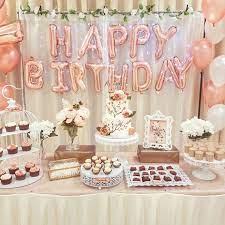 Rose gold dessert table for 21st birthday. Rose Gold Dessert Table The Baking Experiment