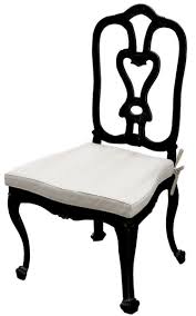 If you're stuck at the dining room table, a seat cushion can at least put less pressure on your posterior. Casa Padrino Luxury Art Nouveau Garden Chair With Seat Cushion Black Light Gray 56 X 59 X H 100 Cm Hand Forged Dining Room Chair Dining Room Garden Patio Furniture