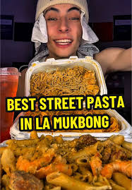 Best Street Pasta Mukbang Experience in LA