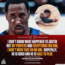 My prayers and everything going for him..."