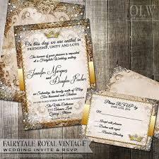 Fairytale Wedding Invitation Once Apon A Time Oranate Invite Etsy Fairytale Wedding Invitations Royal Wedding Invitation Wedding Invitations Romantic