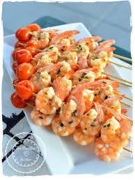 Brochettes De Crevettes A L Ail Omnicuiseur Brochette Crevette Crevettes A L Ail Brochette