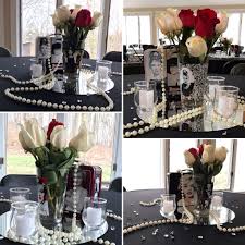 Table Centerpieces For Hollywood Glam Themed Bridal Shower Bridal Shower Theme Bridal Shower Cupcakes Toppers Glam Bridal Shower Ideas