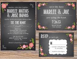 Spanish Rose Chalkboard Wedding Invitation Suite Diy Printable Custom Save Chalkboard Wedding Invitations Wedding Invitations Rsvp Wedding Invitation Suite Diy