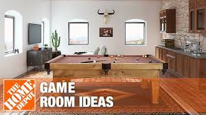 Though the main attraction is the pool table, the pedestal. Game Room Ideas The Home Depot