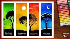 Learn how to draw four season scenery drawing with oil pastels for beginners step by step. How To Draw Four Seasons Drawing With Oil Pastels Very Easy Step By Step Youtube
