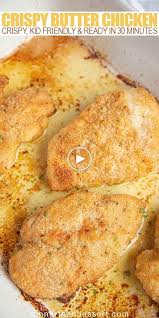 Le Poulet Au Beurre Croustillant Est Un Poulet Frit Cuit Au Four Facile Avec Quelques Ingredi Poulet Frit Poulet Au Beurre Recettes Poulet Facile