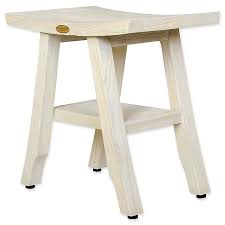 Our feq teak shower benches do not require a finish to be used in wet environments. Coastal Vogue Teak Shower Bench With Shelf In Off White Bed Bath Beyond