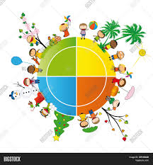 There are spring ideas kids of all ages will love. Kids Four Season Vector Photo Free Trial Bigstock