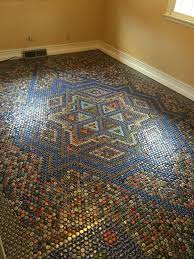 Bottle Cap Floor Tile Bottle Cap Bottle Cap Crafts Diy Bottle Cap Crafts