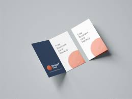 Folded Business Card Free Mockup Folded Business Cards Free Business Card Mockup Business Card Mock Up