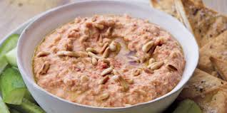 Warning Ina Garten S Roasted Red Pepper Hummus Is Very Addictive Elle Decor Roasted Red Pepper Hummus Roasted Red Pepper Hummus Recipe Stuffed Peppers