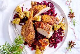 Festliche Babypute Mit Granaten Rotkohl Rezept Lecker Rezepte Mit Rotkohl Rezepte Weihnachtsessen Mit Fleisch