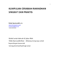 Temukan inspirasi materi kultum untuk pemula di sini. Pdf Kumpulan Ceramah Ramadhan Septian Bayu Nugraha Academia Edu