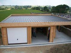 Garage Toit Plat Avec Buche Avec Images Garage Toit Plat Garage Bois Toit Plat Toit Plat