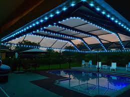 • fits perfectly on 2″ lanai posts. Pool Cage Lighting Patio Lighting Central Florida Trimlight